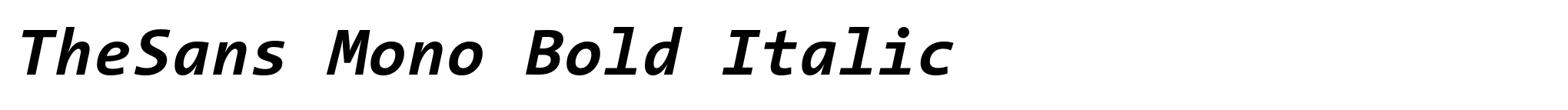 TheSans Mono Bold Italic image